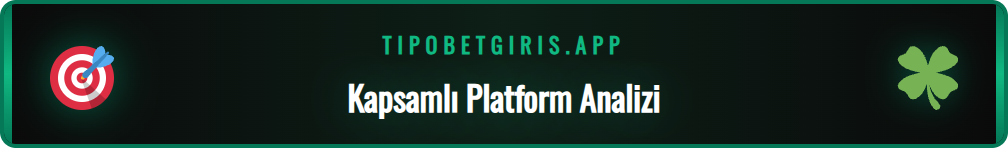 Tipo Bet güncel giriş arayüzü ve bonuslarının detaylı analizi.