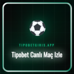 Bir futbol stadyumunun canlı atmosferi ve Tipobet Canlı Maç Izle logosu.