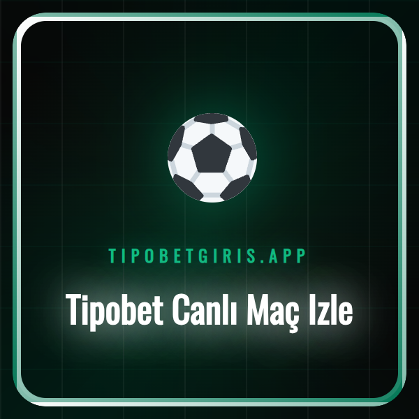 Bir futbol stadyumunun canlı atmosferi ve Tipobet Canlı Maç Izle logosu.