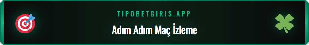 Tipobet TV üzerinden canlı maç izleme adımları ve kullanıcı arayüzü.